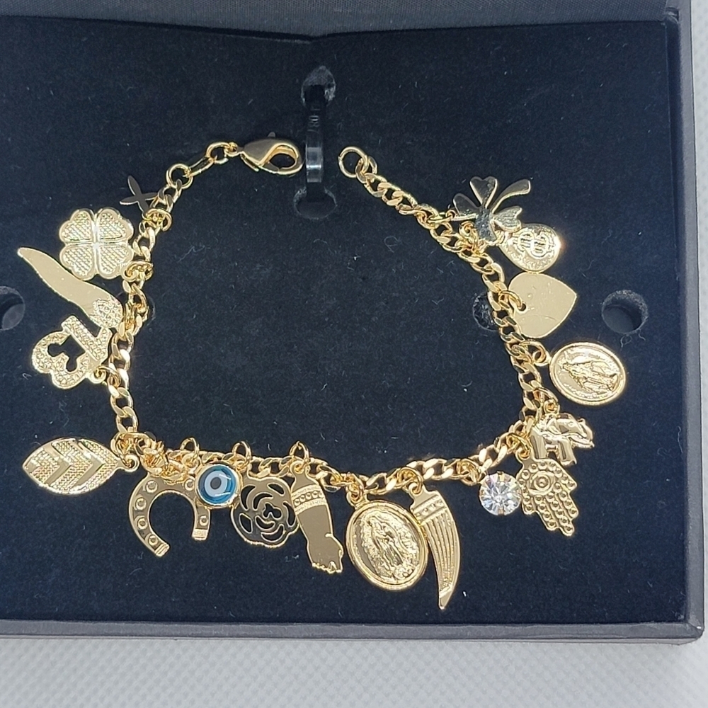 Lucky Charm Protection Bracelet – Brazilian 18K Gold-Filled